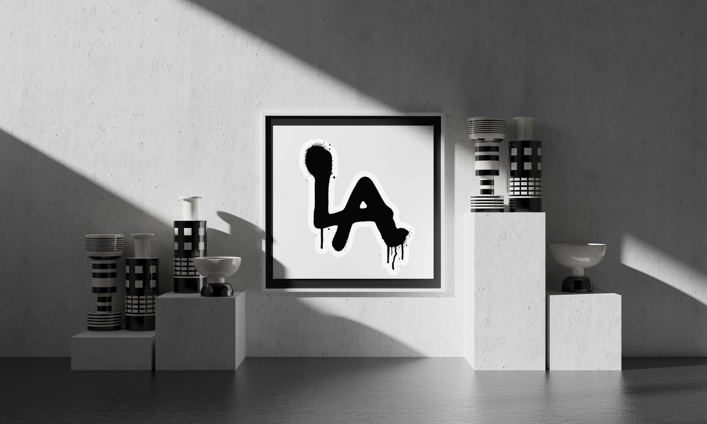 LA Spray paint - Framed poster