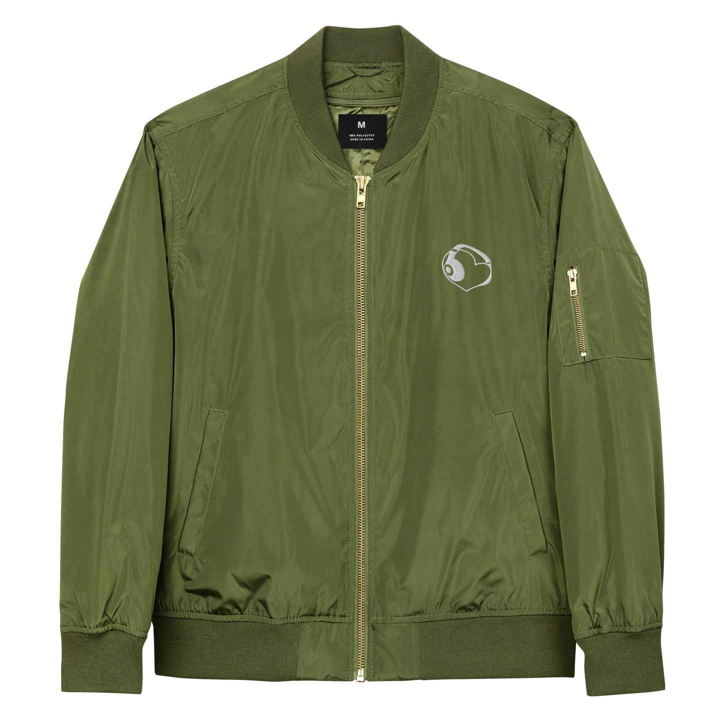 Tru Heartbeat Embroidered Premium recycled bomber jacket