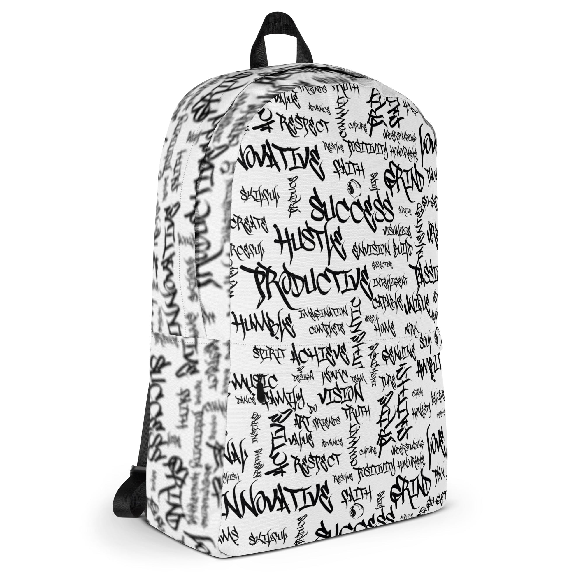 Manifest Your Hustle Graffiti Backpack - by trudesigns.shop