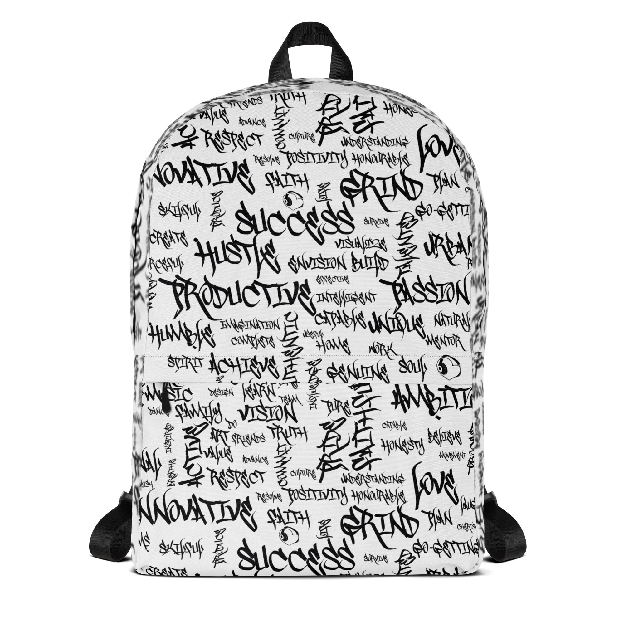 Manifest Your Hustle Graffiti Backpack - by trudesigns.shop
