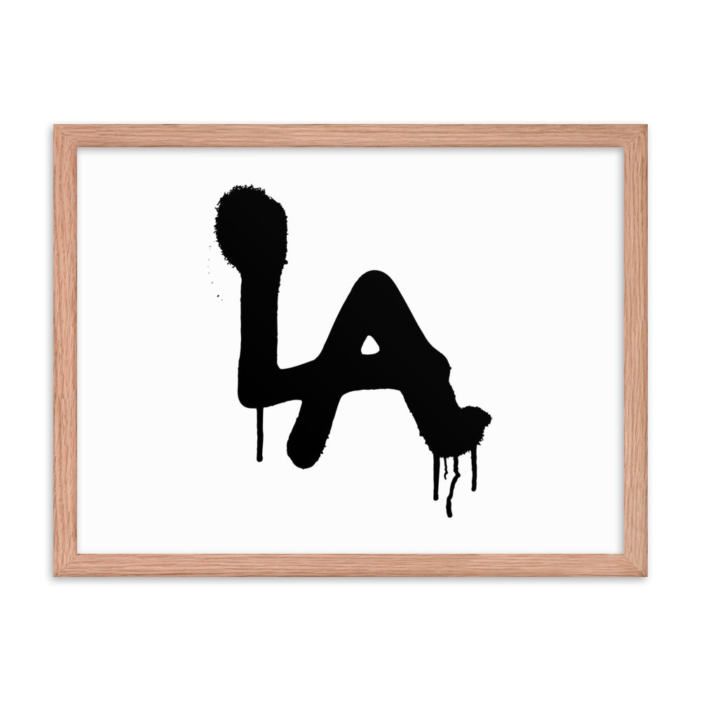 LA Spray paint - Framed poster