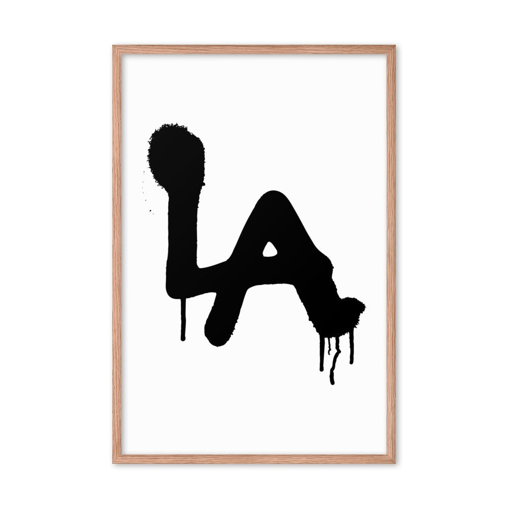 LA Spray paint - Framed poster