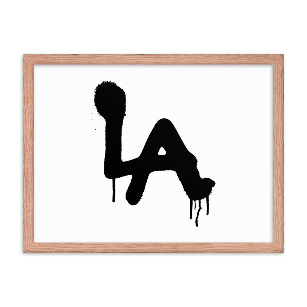 LA Spray paint - Framed poster - Art Work by trudesigns.shop