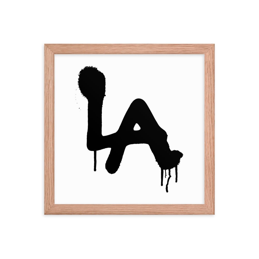 LA Spray paint - Framed poster - Art Work by trudesigns.shop