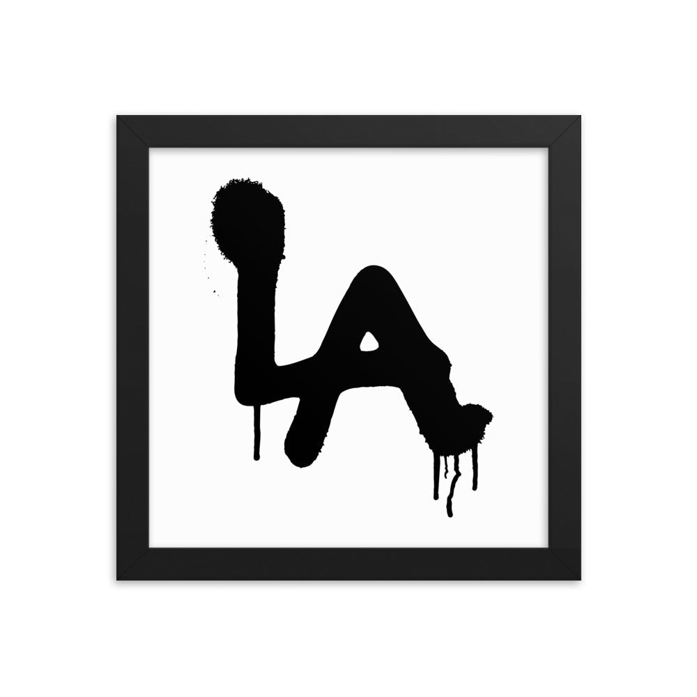 LA Spray paint - Framed poster - Art Work by trudesigns.shop