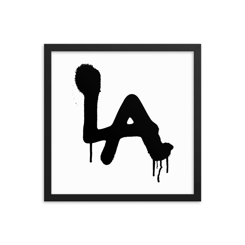 LA Spray paint - Framed poster - Art Work by trudesigns.shop