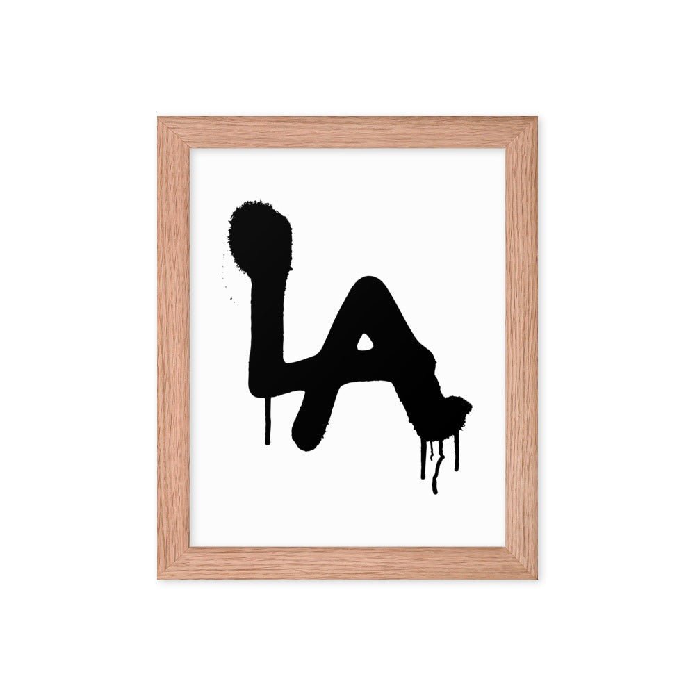 LA Spray paint - Framed poster - Art Work by trudesigns.shop