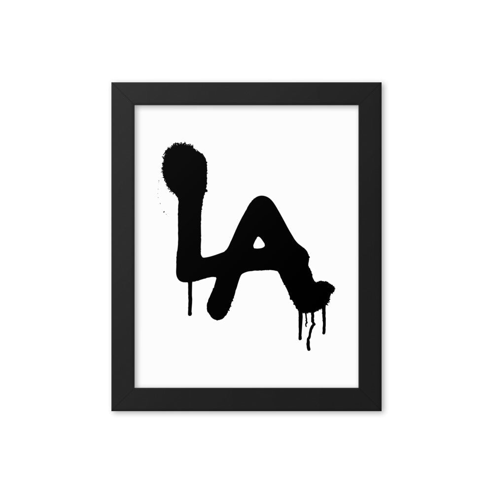 LA Spray paint - Framed poster - Art Work by trudesigns.shop