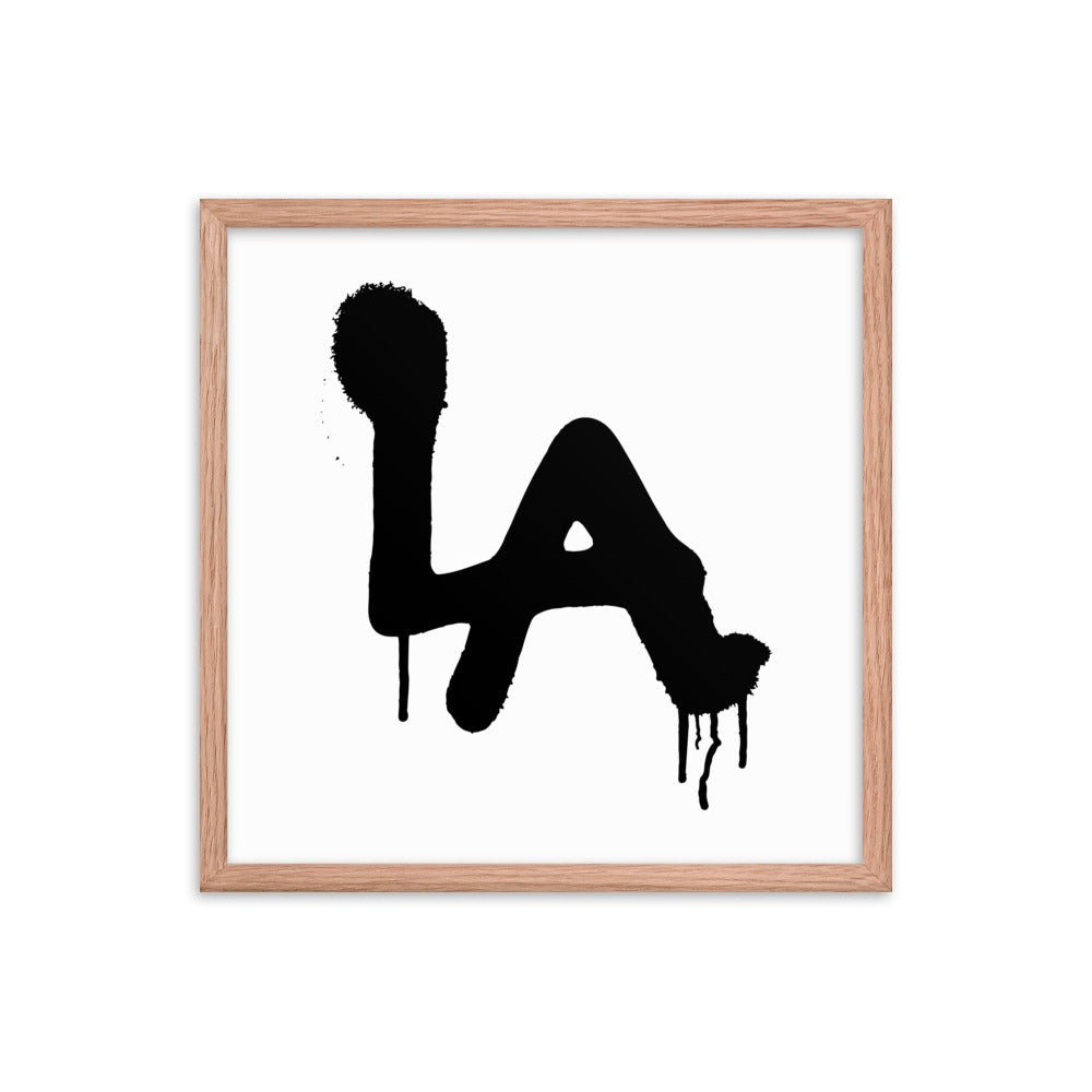 LA Spray paint - Framed poster - Art Work by trudesigns.shop