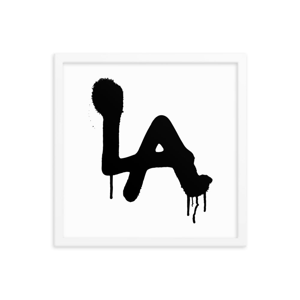 LA Spray paint - Framed poster - Art Work by trudesigns.shop