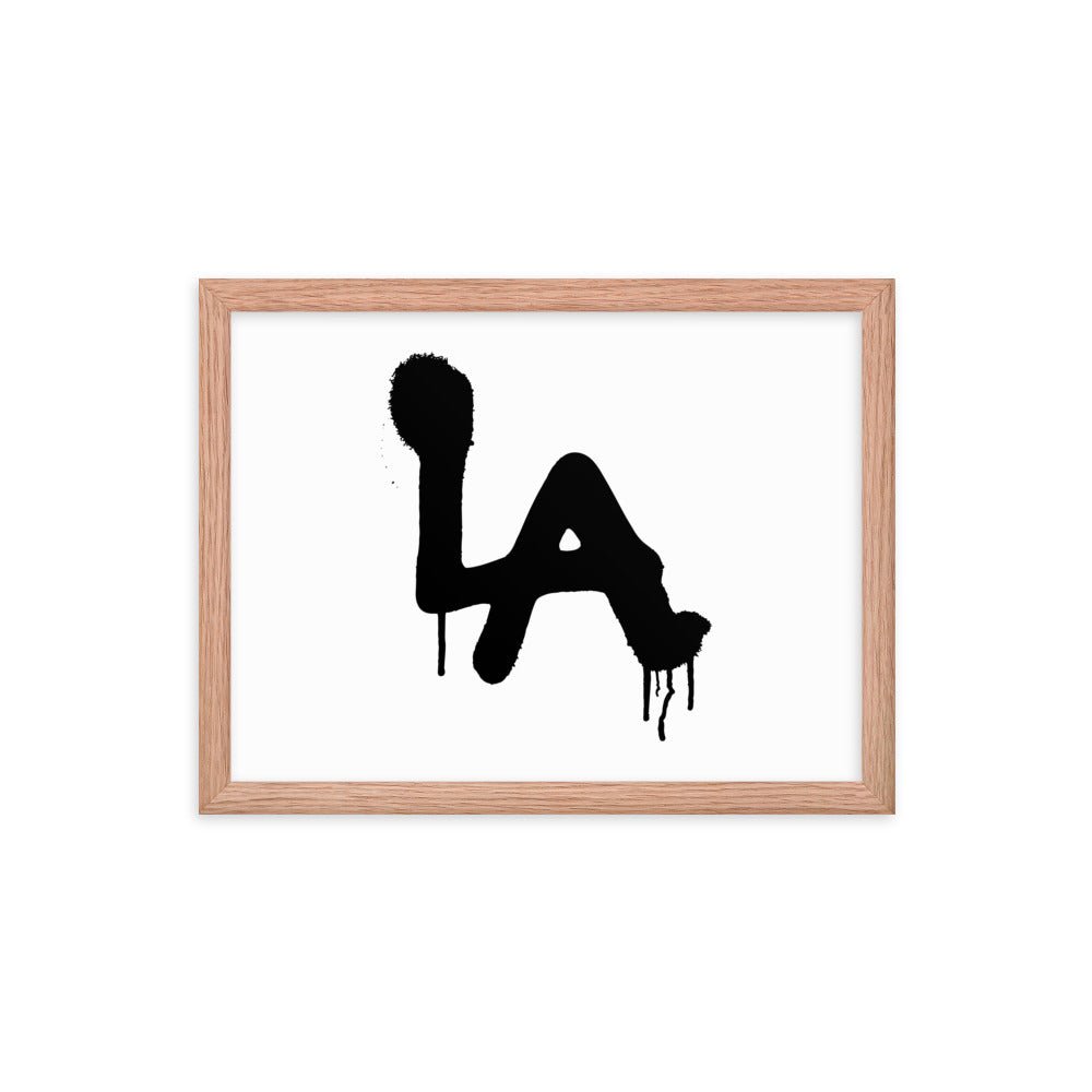 LA Spray paint - Framed poster - Art Work by trudesigns.shop