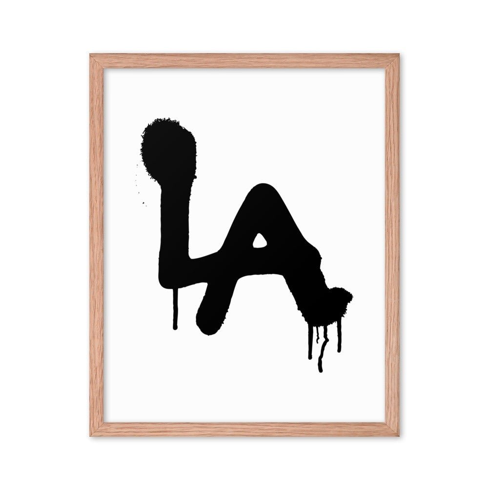 LA Spray paint - Framed poster - Art Work by trudesigns.shop