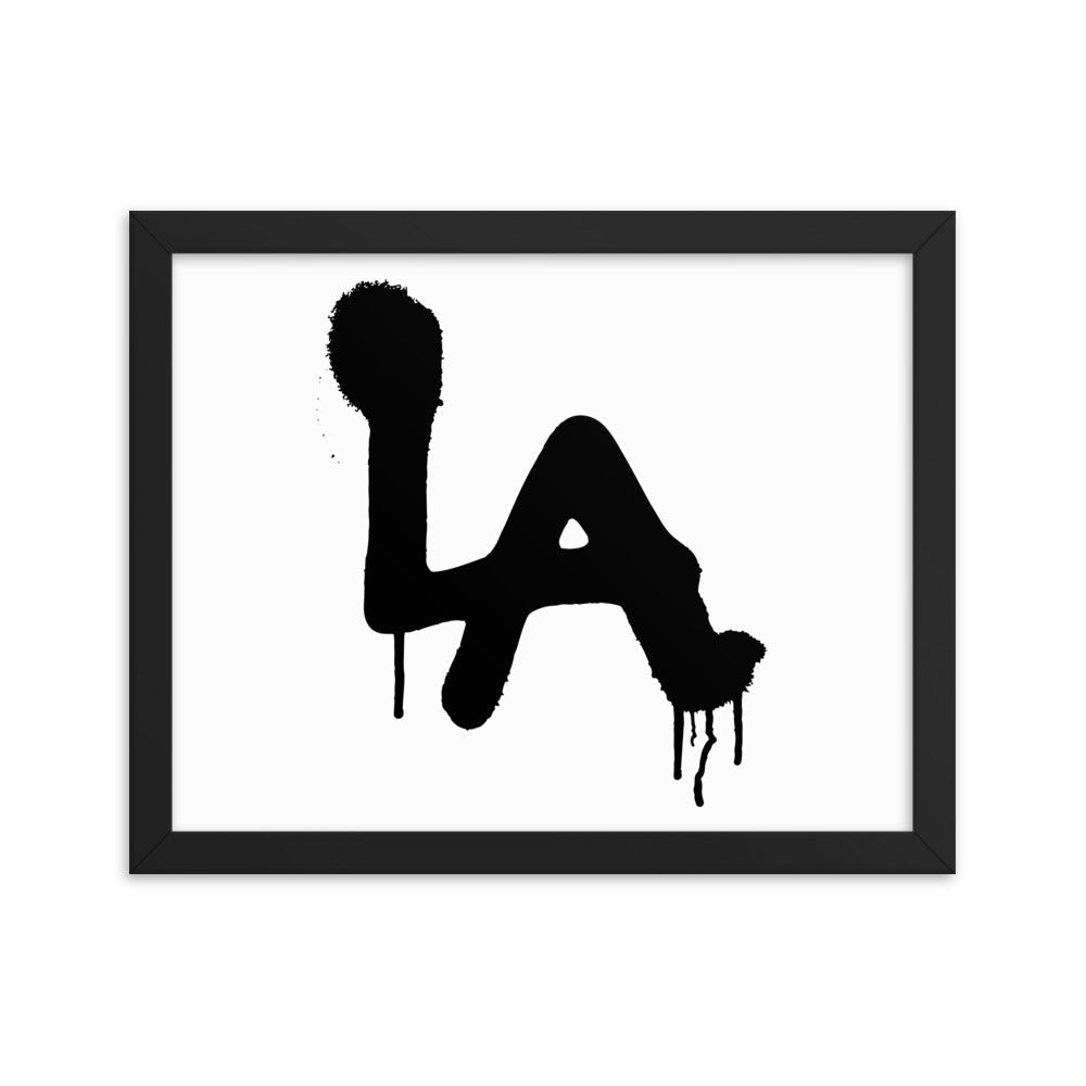 LA Spray paint - Framed poster - Art Work by trudesigns.shop