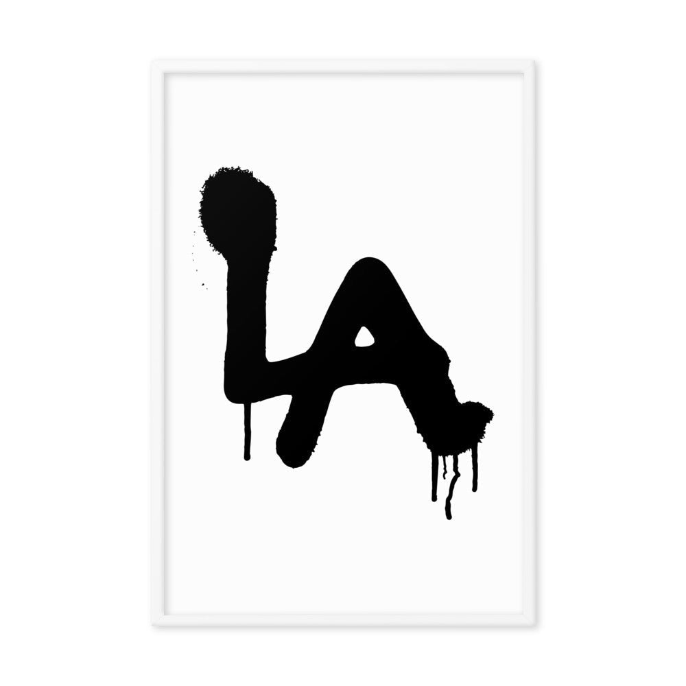 LA Spray paint - Framed poster - Art Work by trudesigns.shop