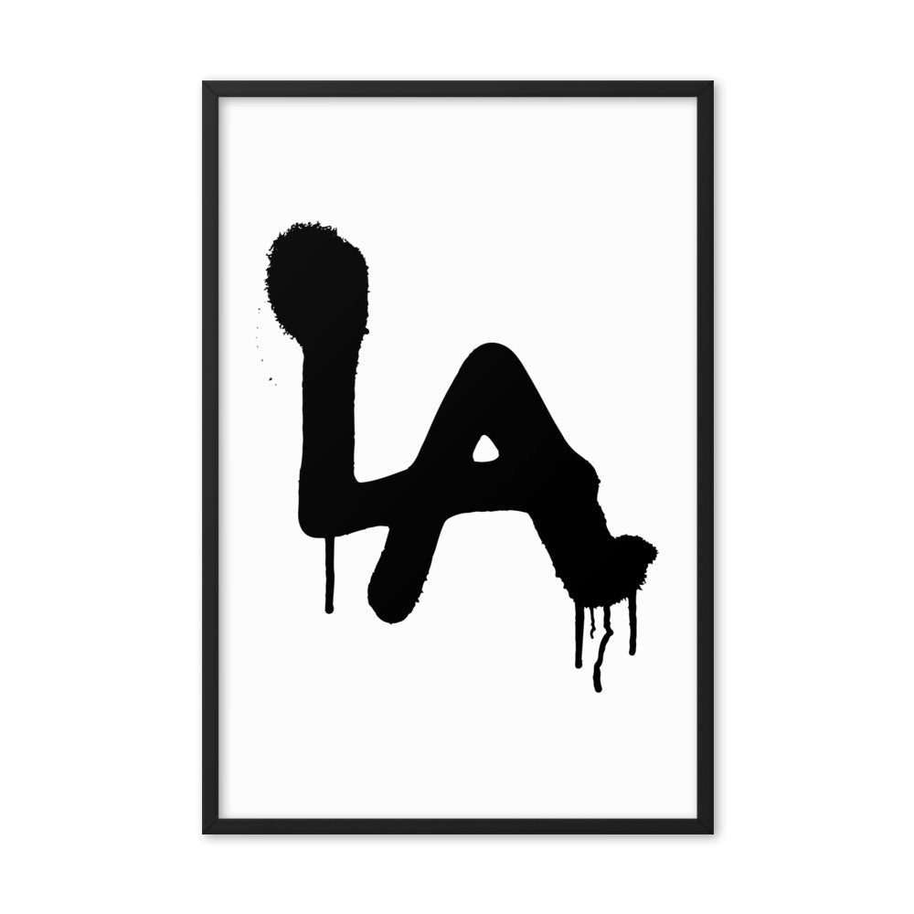LA Spray paint - Framed poster - Art Work by trudesigns.shop
