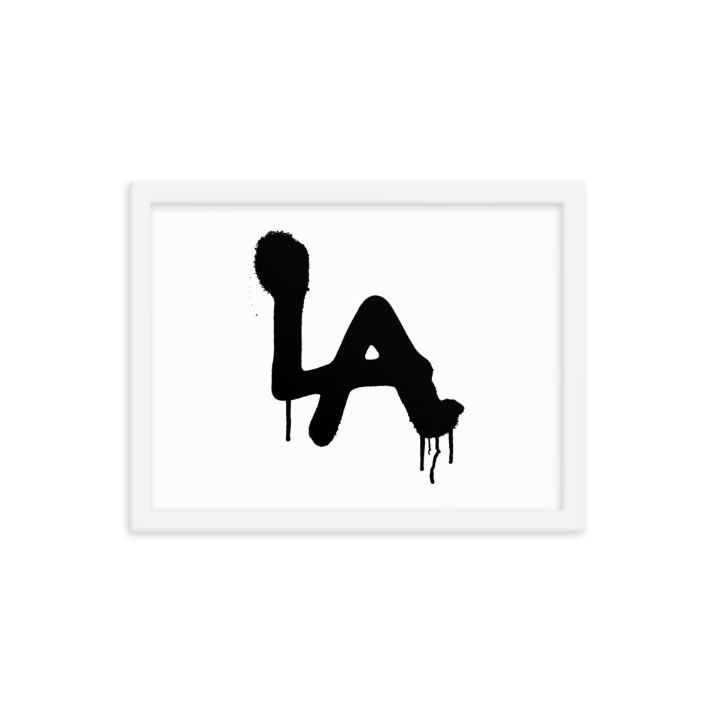 LA Spray paint - Framed poster - Art Work by trudesigns.shop