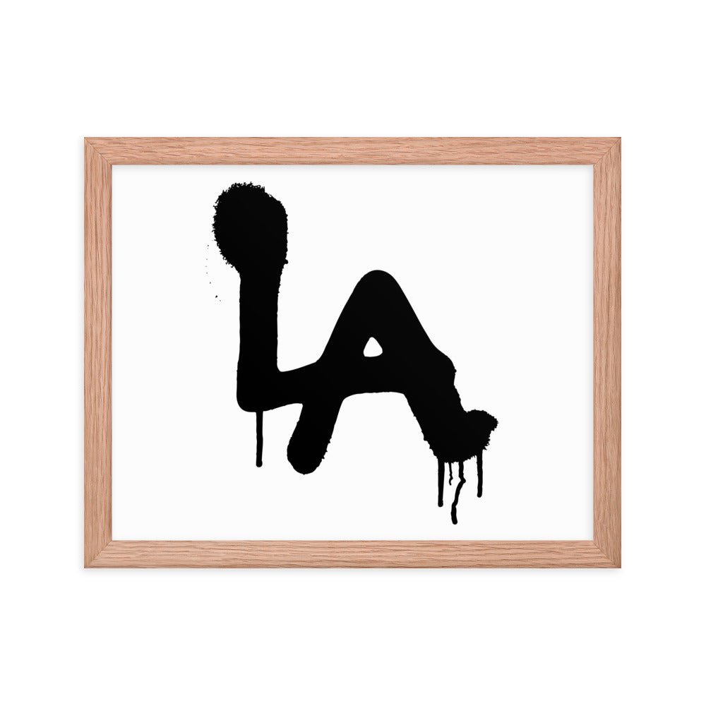 LA Spray paint - Framed poster - Art Work by trudesigns.shop