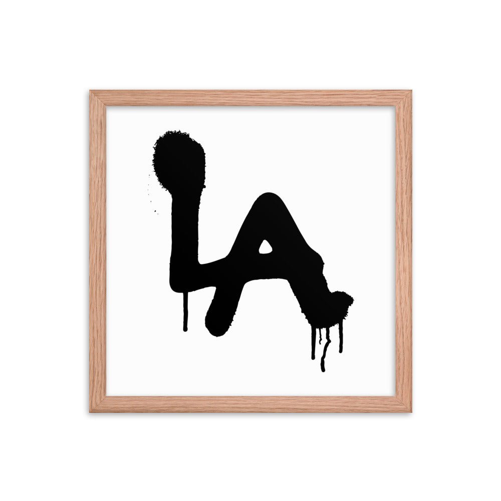 LA Spray paint - Framed poster - Art Work by trudesigns.shop
