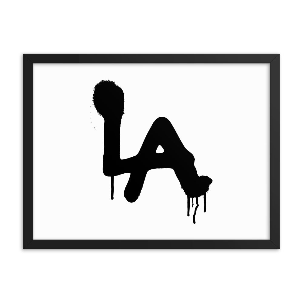 LA Spray paint - Framed poster - Art Work by trudesigns.shop