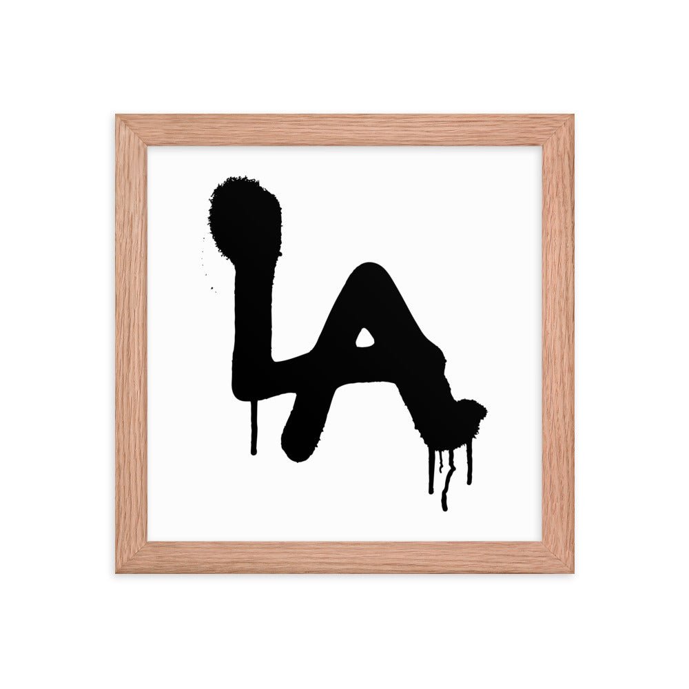 LA Spray paint - Framed poster - Art Work by trudesigns.shop