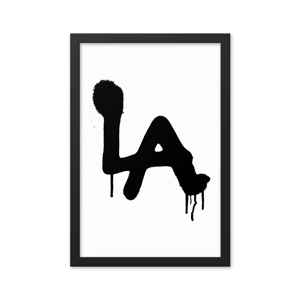 LA Spray paint - Framed poster - Art Work by trudesigns.shop