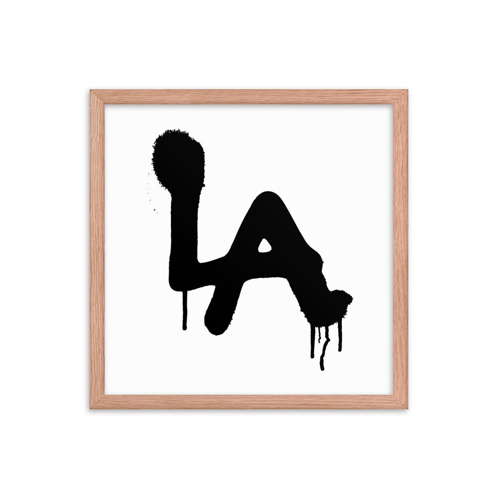 LA Spray paint - Framed poster - Art Work by trudesigns.shop