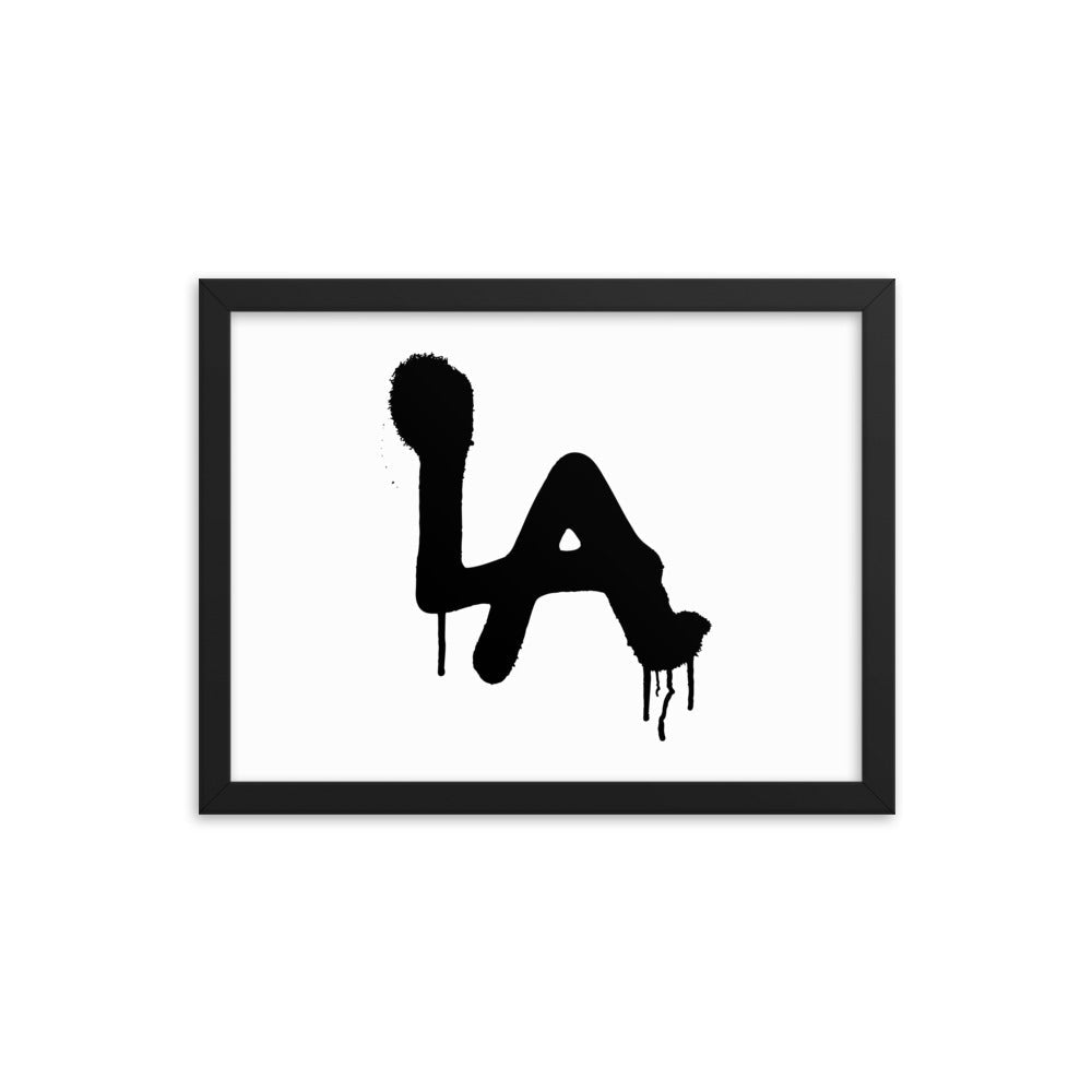 LA Spray paint - Framed poster - Art Work by trudesigns.shop