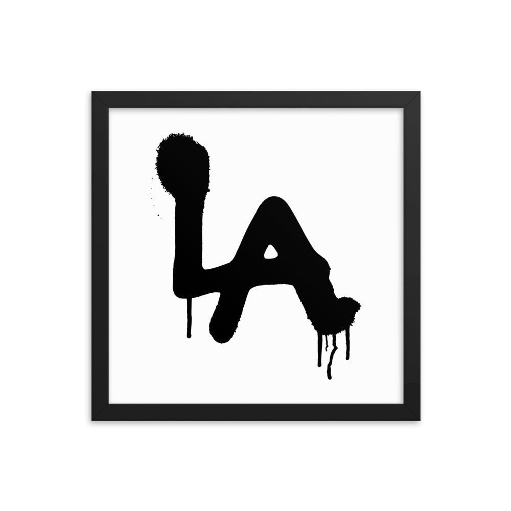 LA Spray paint - Framed poster - Art Work by trudesigns.shop