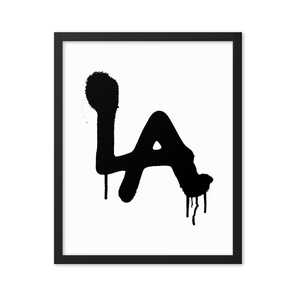 LA Spray paint - Framed poster - Art Work by trudesigns.shop
