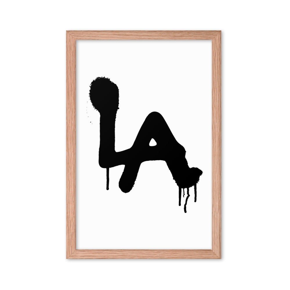 LA Spray paint - Framed poster - Art Work by trudesigns.shop