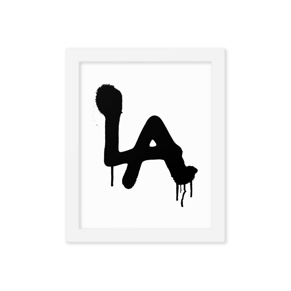 LA Spray paint - Framed poster - Art Work by trudesigns.shop