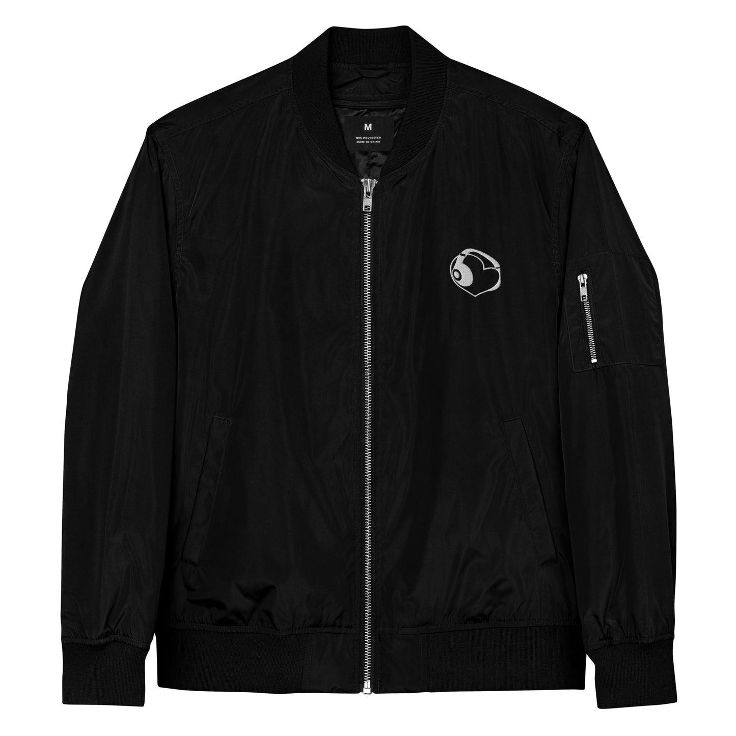 Tru Heartbeat Embroidered Premium recycled bomber jacket